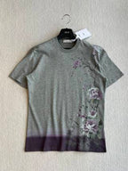 CD 25 Plum Blossom Floral Short-sleeved Top Cotton