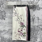 CD 25 Floral Print Maxi Skirt Beige Polyester