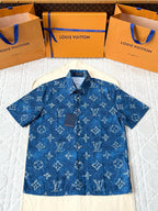 LV 25 Starry Sky Print Set Blue Polyamide