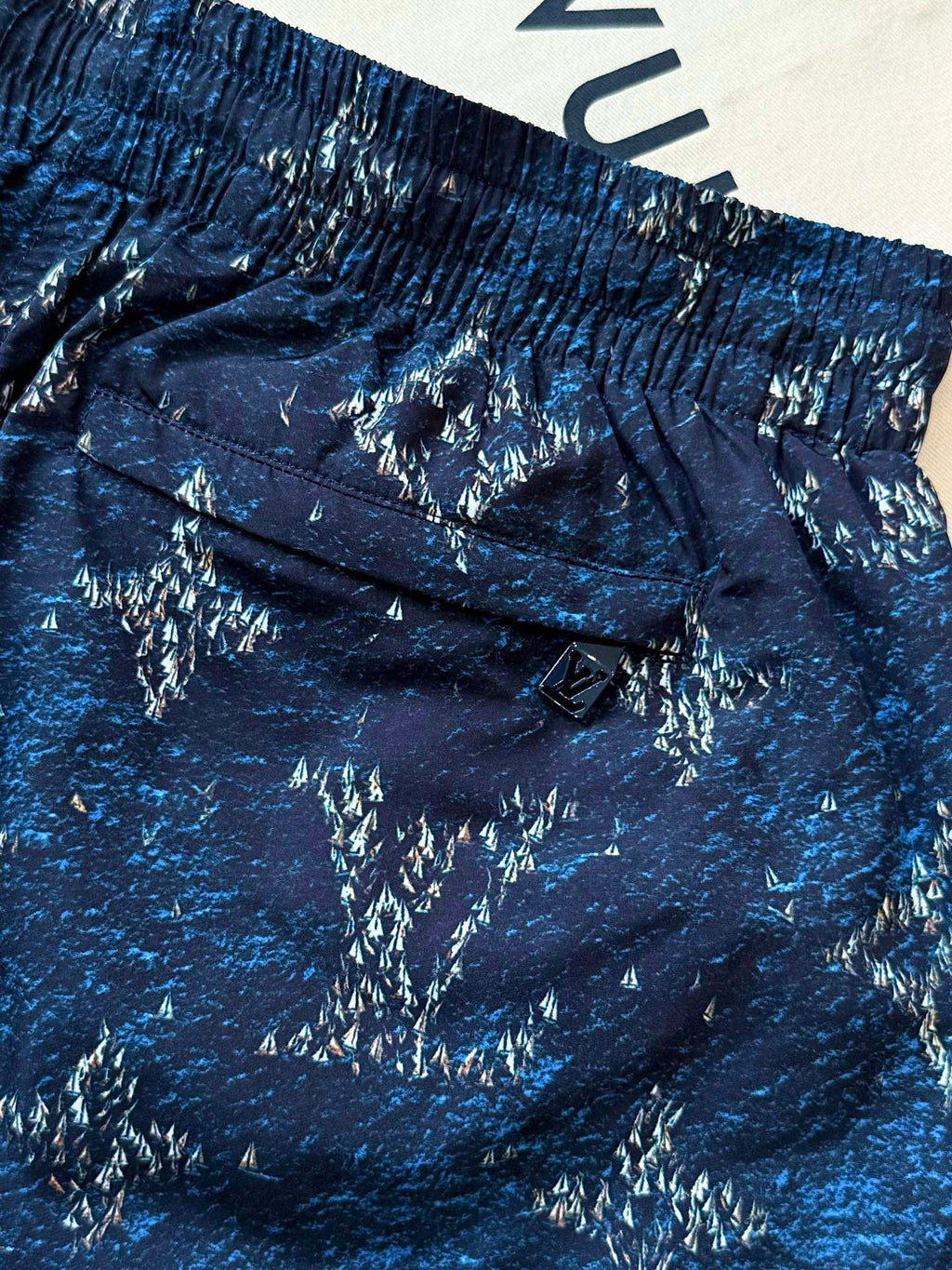 LV 25 Starry Sky Print Set Blue Polyamide