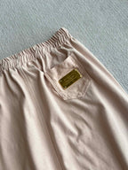 LV 25 Monogram Pocket Patch Iron Elastic Waist Set Light Pink Cotton