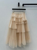 CD 25 Pleated Chiffon Skirt Polyester