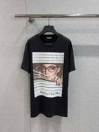 CD 25 Printed Round Neck Short Sleeve T-shirt Cotton 222668