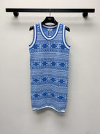 Celine 25 Sleeveless Knit Dress Wool Polyester 277560