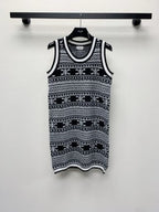 Celine 25 Sleeveless Knit Dress Wool Polyester 277560