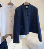 CD 25 Jacket Beige Black Wool Silk