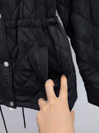 Prada 2025 Lightweight Quilted Blouson Jacket Black and Tan Re-Nylon