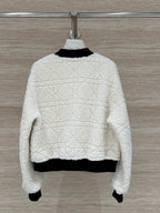 Dior 2025 Shearling Coat Black and Cream Wool Leather