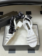 CC 26 Quilted Sandal 30mm With Scarf Sheepskin