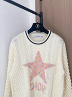 Dior 2025 Star-design Long-sleeve Sweater Wool Cashmere