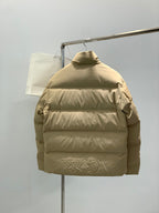 Prada 2025 Cropped Technical Knit Puffer Jacket Black Polyester