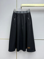 Miumiu 2026 Sleeveless Zipper Vest And Skirt Set Polyester Rayon