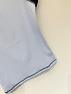Chanel 2026 Short-Sleeve T-Shirt White Grey And Blue Cotton Fabric