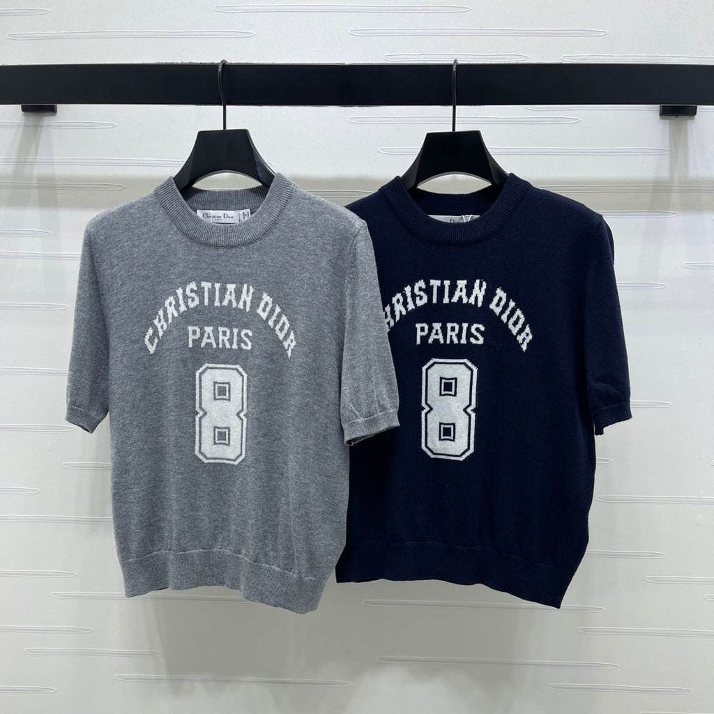 Dior 2026 Number with Logo Short-Sleeve T-Shirt Wool