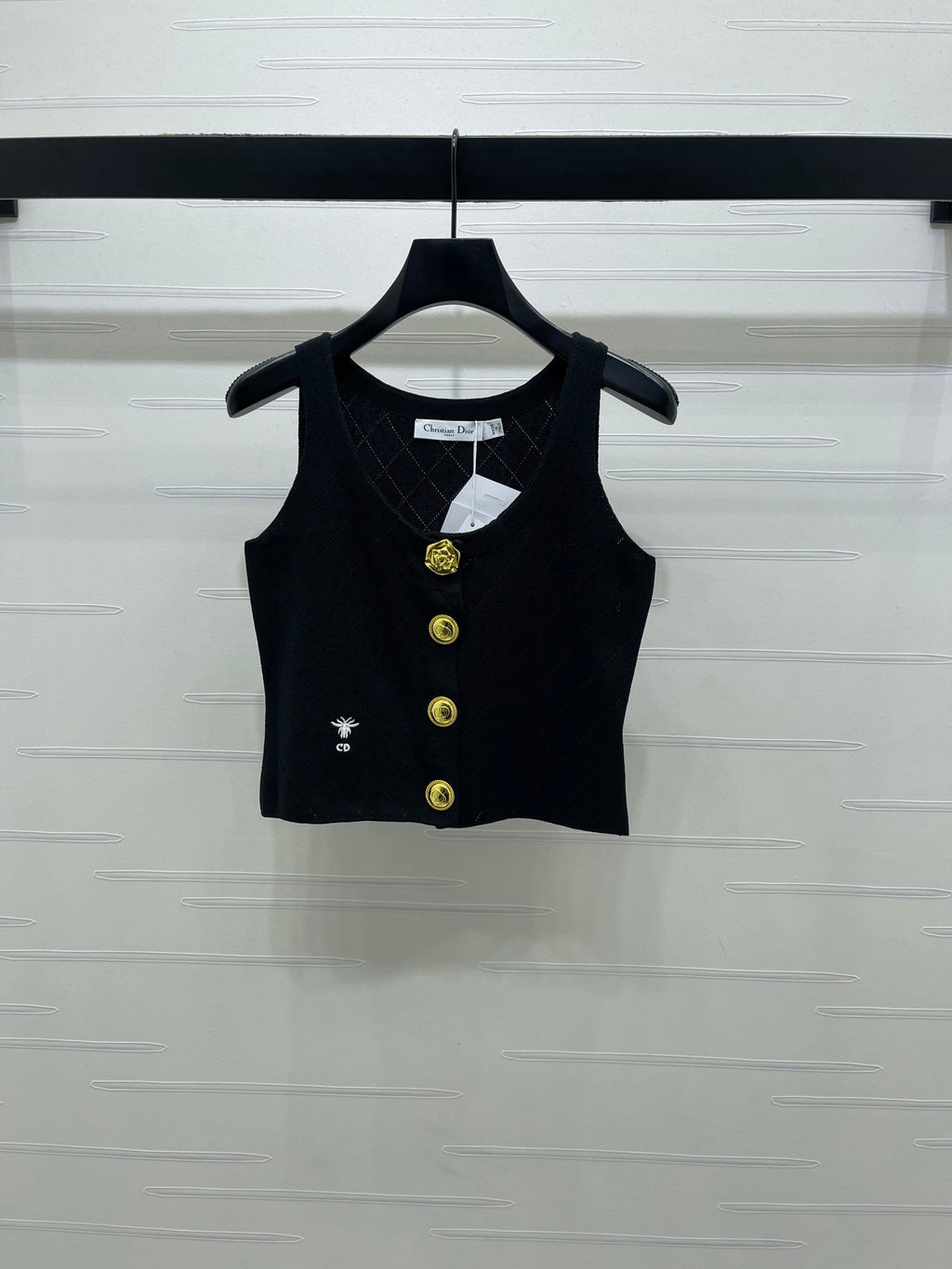 Dior 2026 Vest With Gold Button Wool