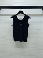 Miumiu 2026 Lace-trimmed Camisole Knit Vest Wool Tencel