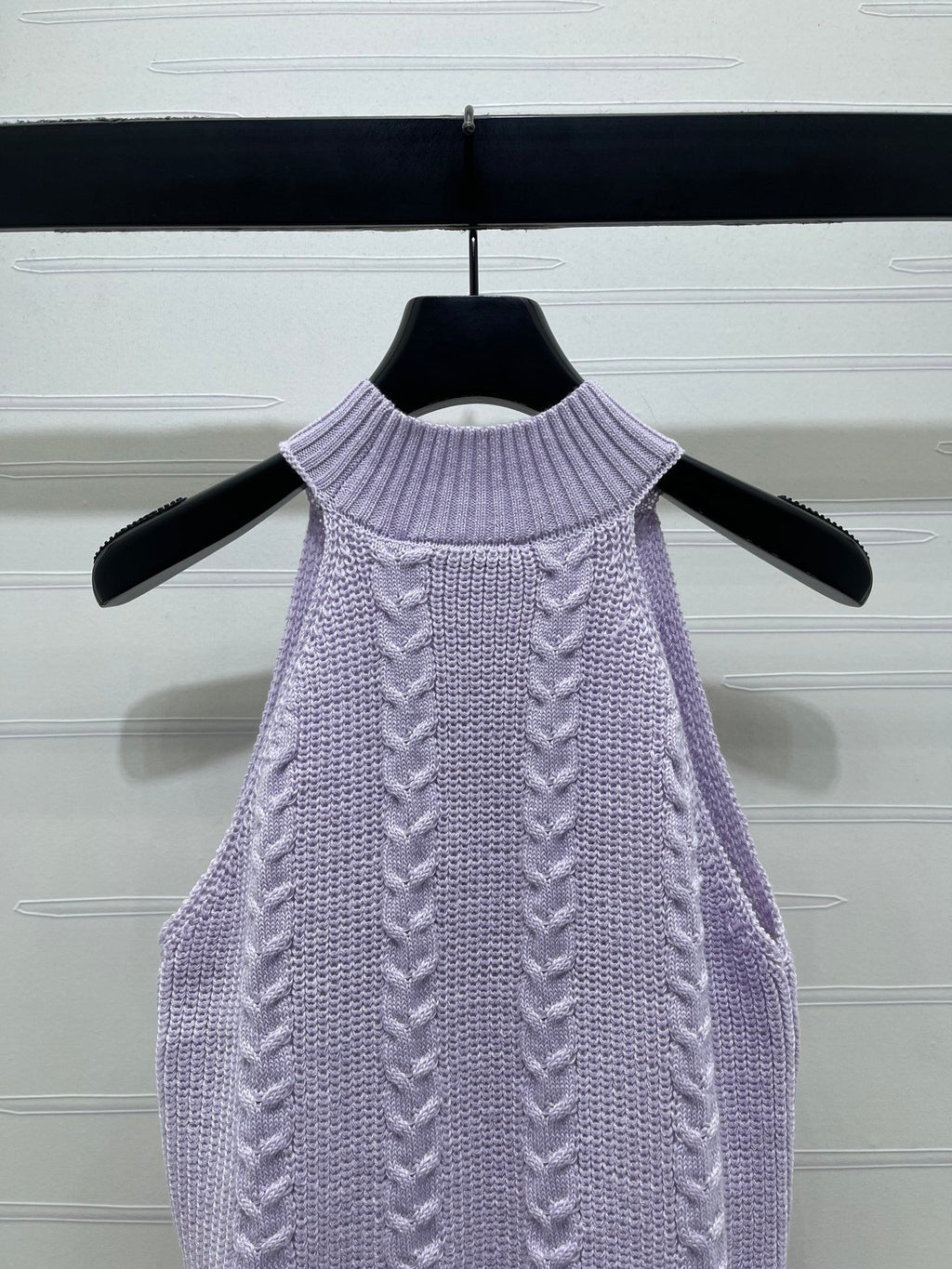 Dior 2026 Cable Knit Halter Neck Vest Wool