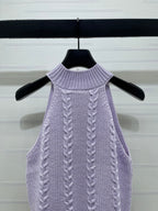 Dior 2026 Cable Knit Halter Neck Vest Wool