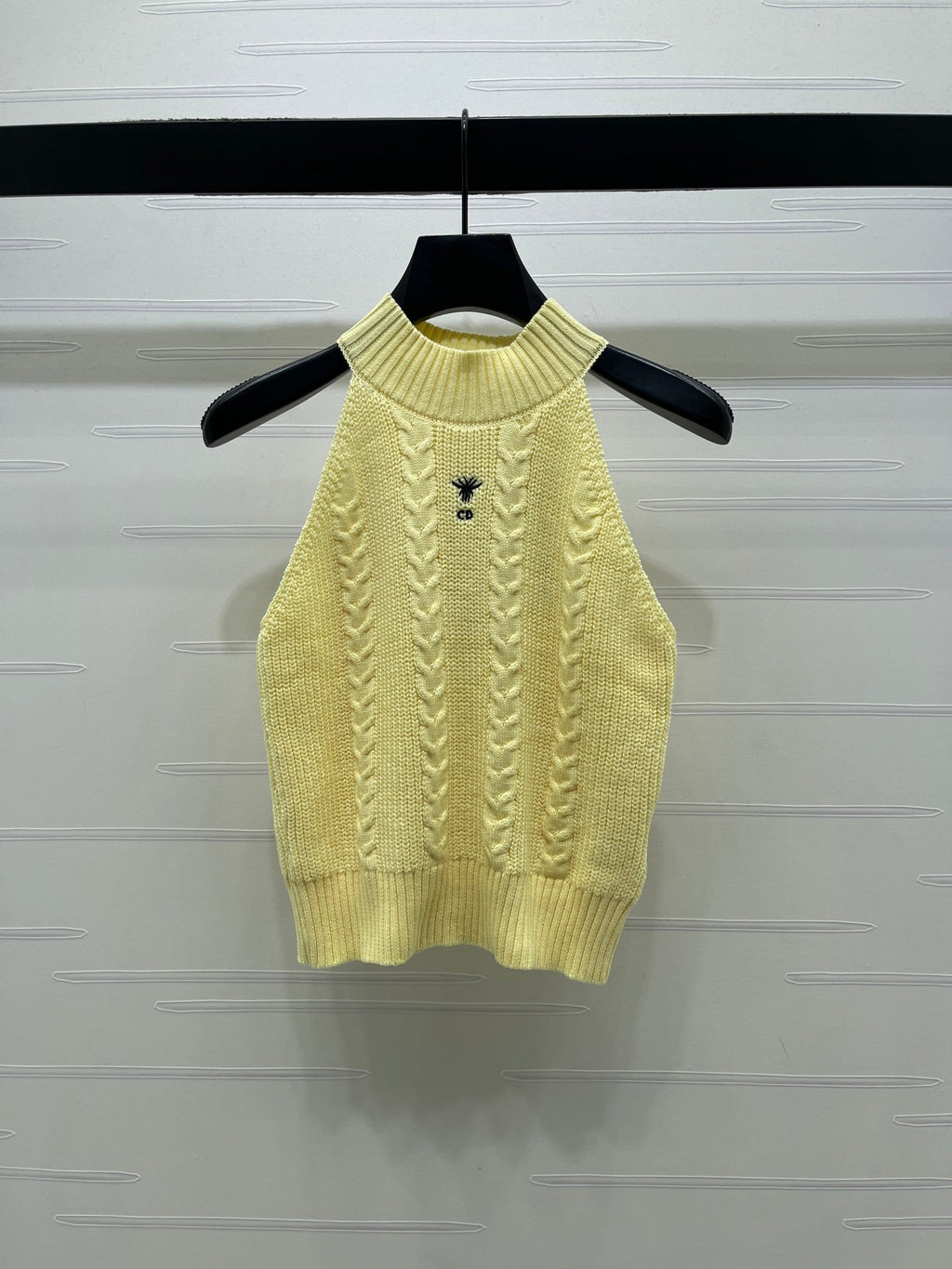 Dior 2026 Cable Knit Halter Neck Vest Wool