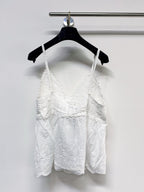 Chanel 2026 Camisole Beige and White Cotton