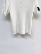 Chanel 2026 Short-Sleeve Shirt Black and White Wool 99210