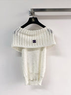 Chanel 2026 Off-the-shoulder Knitted Top Wool Cashmere