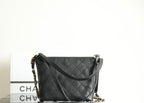 Chanel 25s 𝗛𝗼𝗯𝗼 Backpack Small Black Calfskin 340195