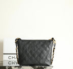 Chanel 25s 𝗛𝗼𝗯𝗼 Backpack Small Black Calfskin 340195