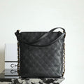 Chanel 𝖧𝗈𝖻𝗈 Backpack 𝖬𝖺𝗑 Large Black Calfskin