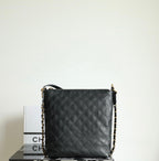Chanel 𝖧𝗈𝖻𝗈 Backpack 𝖬𝖺𝗑 Large Black Calfskin