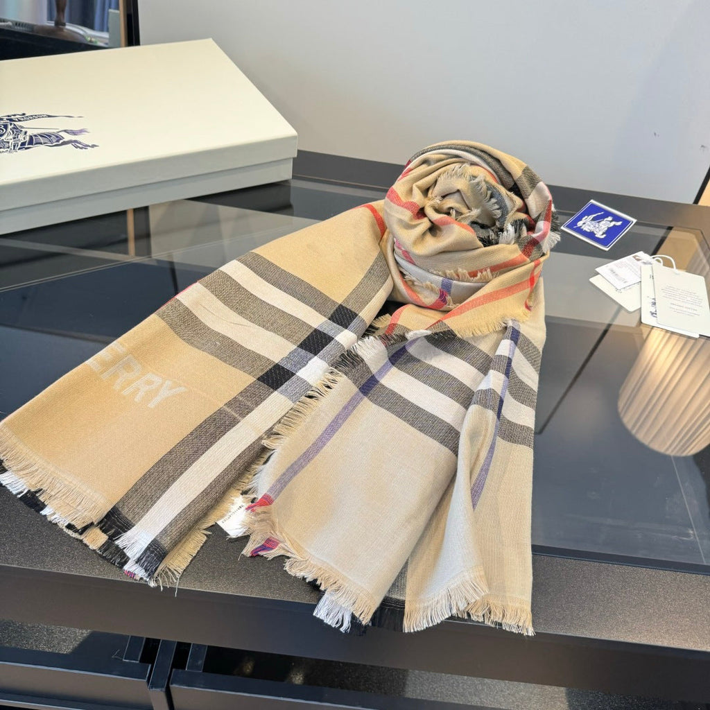 BBR Long Scarf 200CM Beige Cashmere 293340