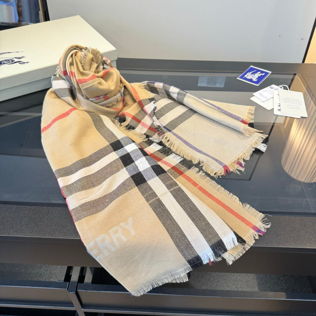 BBR Long Scarf 200CM Beige Cashmere 293340