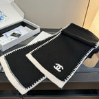 CC 25 Classic Scarf 170cm Black Wool 293429