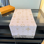 LV 25 Scarf 220CM Light Pink Wool 293518