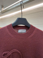 Dior 2025 Ribbon Knit Sweater Burgundy Wool 746473