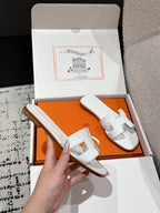 HM 25 Oran Sandal White Epsom