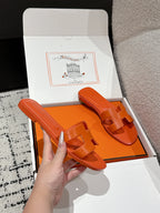 HM 25 Oran Sandal Orange Calfskin