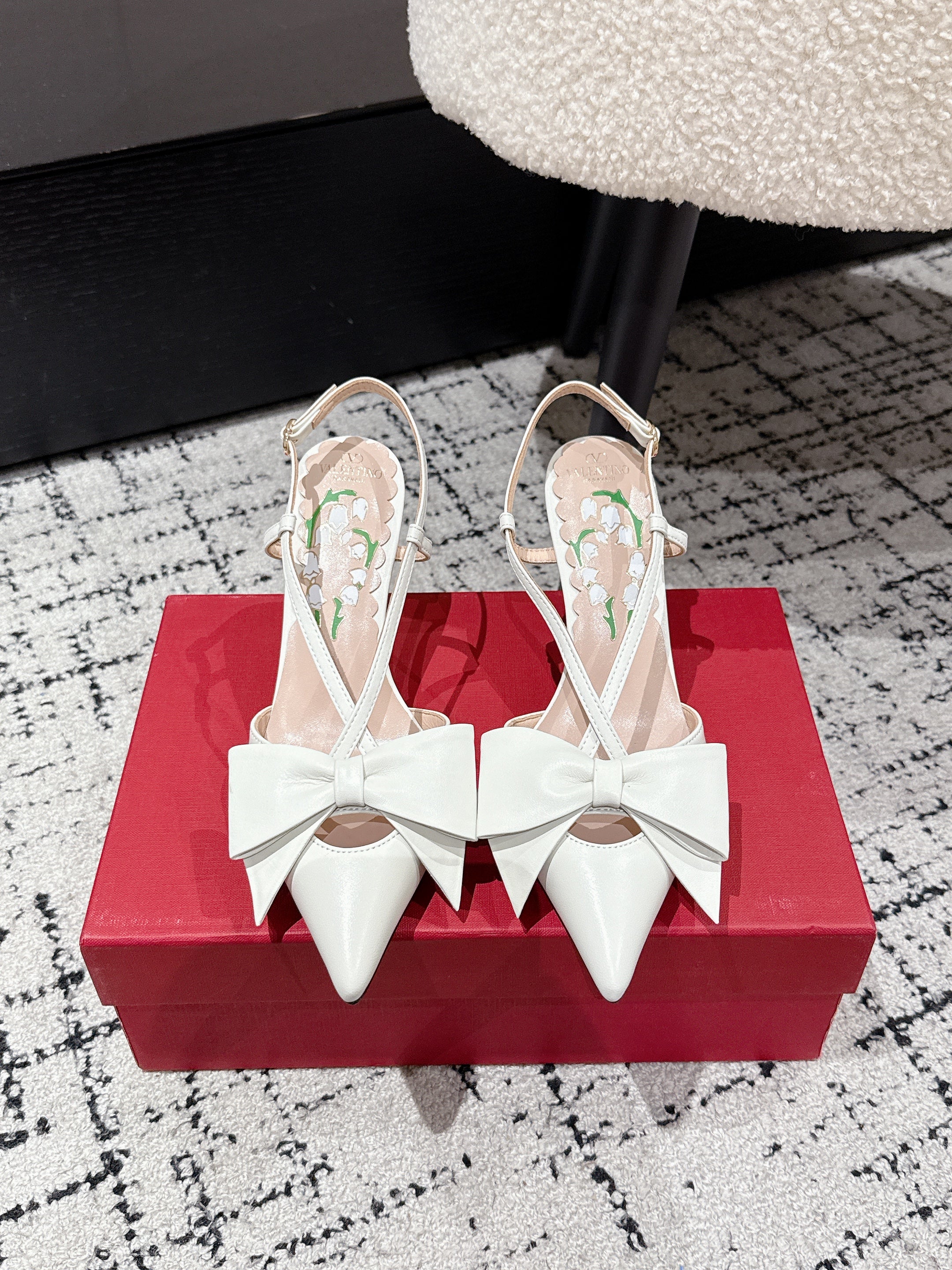 VT 25 Bowow Slingback White Sheepskin 327738