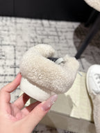 Golden Goose 2025 Star Sabot Shearling-lined Mule White Silver Cowhide Wool 500587