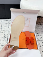 HM 26ss Oran Sandals Orange Suede Cowhide 617192