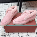 LP 26SS Open Walk Ankle Boot Pink Suede Fur 617381