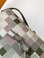LV Steamer 18cm Handbag Multicolor Damoflage Canvas Cowhide 241109