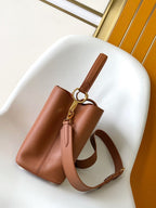 CAPUCINES GM 33CM BROWN GOLD TAURILLON LEATHER 252019