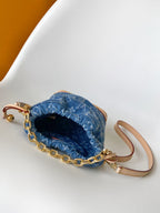 LV Nano NoÃ© Bag Blue Beige Frabic Leather 251719