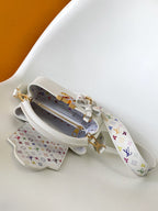 LV x TM 2026 Capucines Bag White Purple Taurillon Cowhide Leather 281559