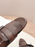PRA 26S Thong Sandals Dark Brown Calfskin 600597