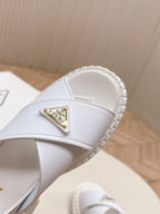 PRA 26S Platform Sandals White Cowhide 600564