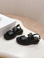 PRA 26S Platform Sandals Black Cowhide 600565