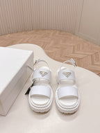 PRA 26S Platform Sandals White Cowhide 600567