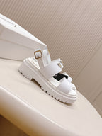 PRA 26S Platform Sandals White Cowhide 600567